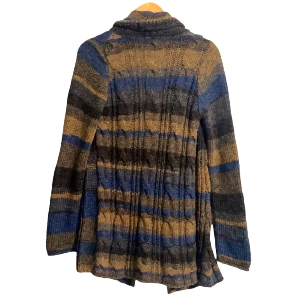 Iperico Open Cable Knit Long Cardigan Sweater Made in Italy Size S